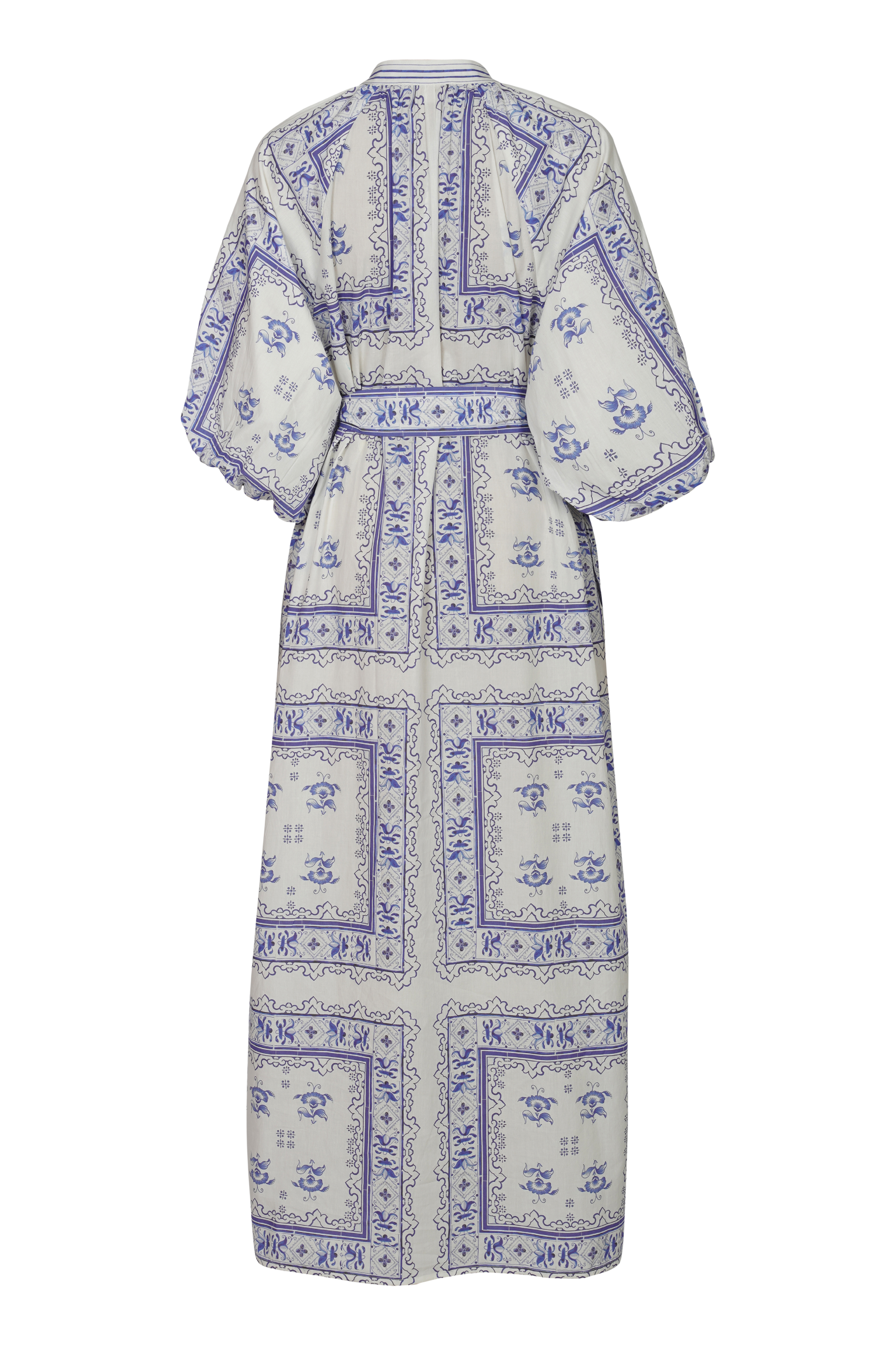 BRDR Bandana Blue Floral Tile Dress Dress