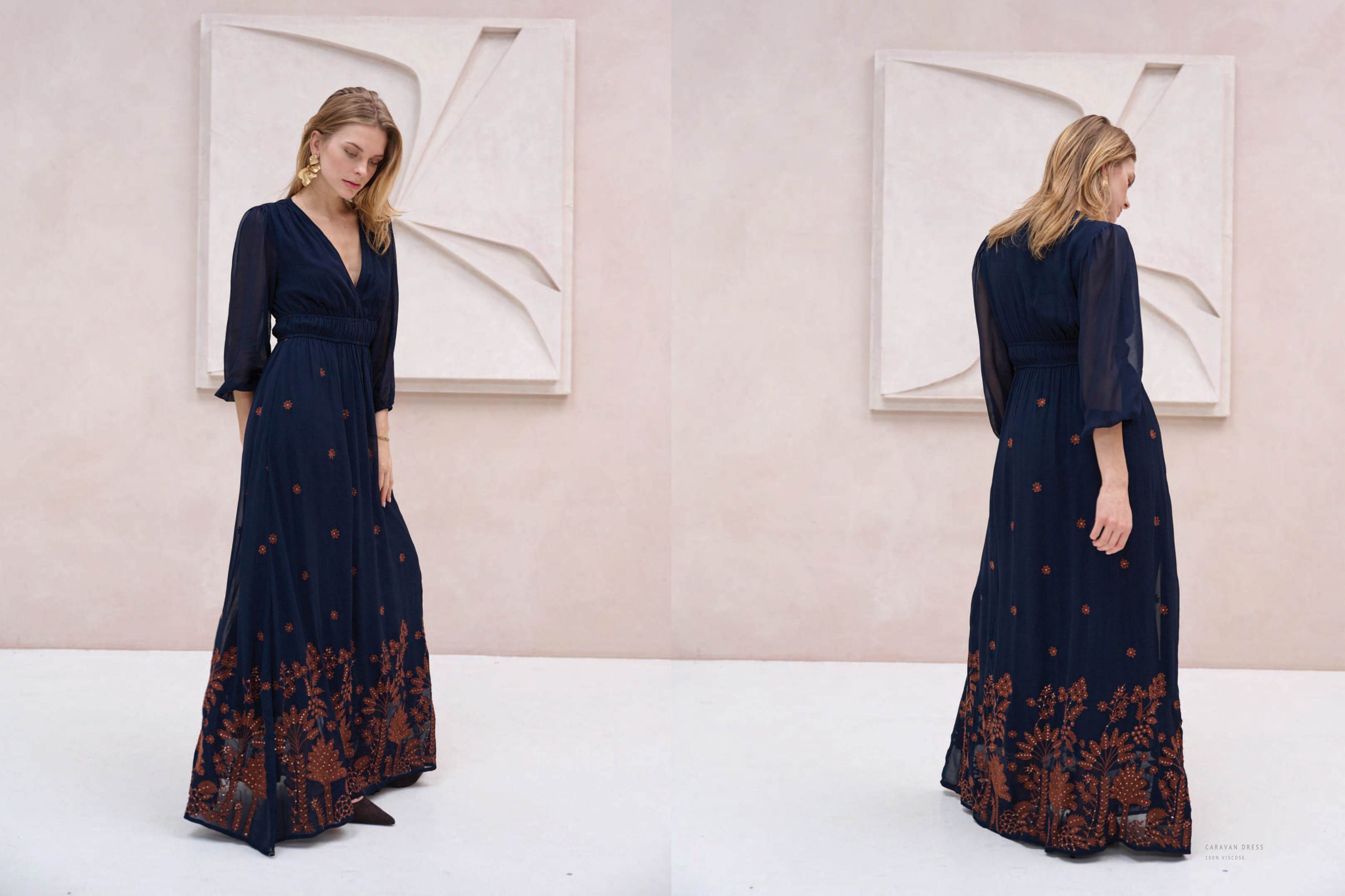 BRDR Caravan Embroidery Dress Dress