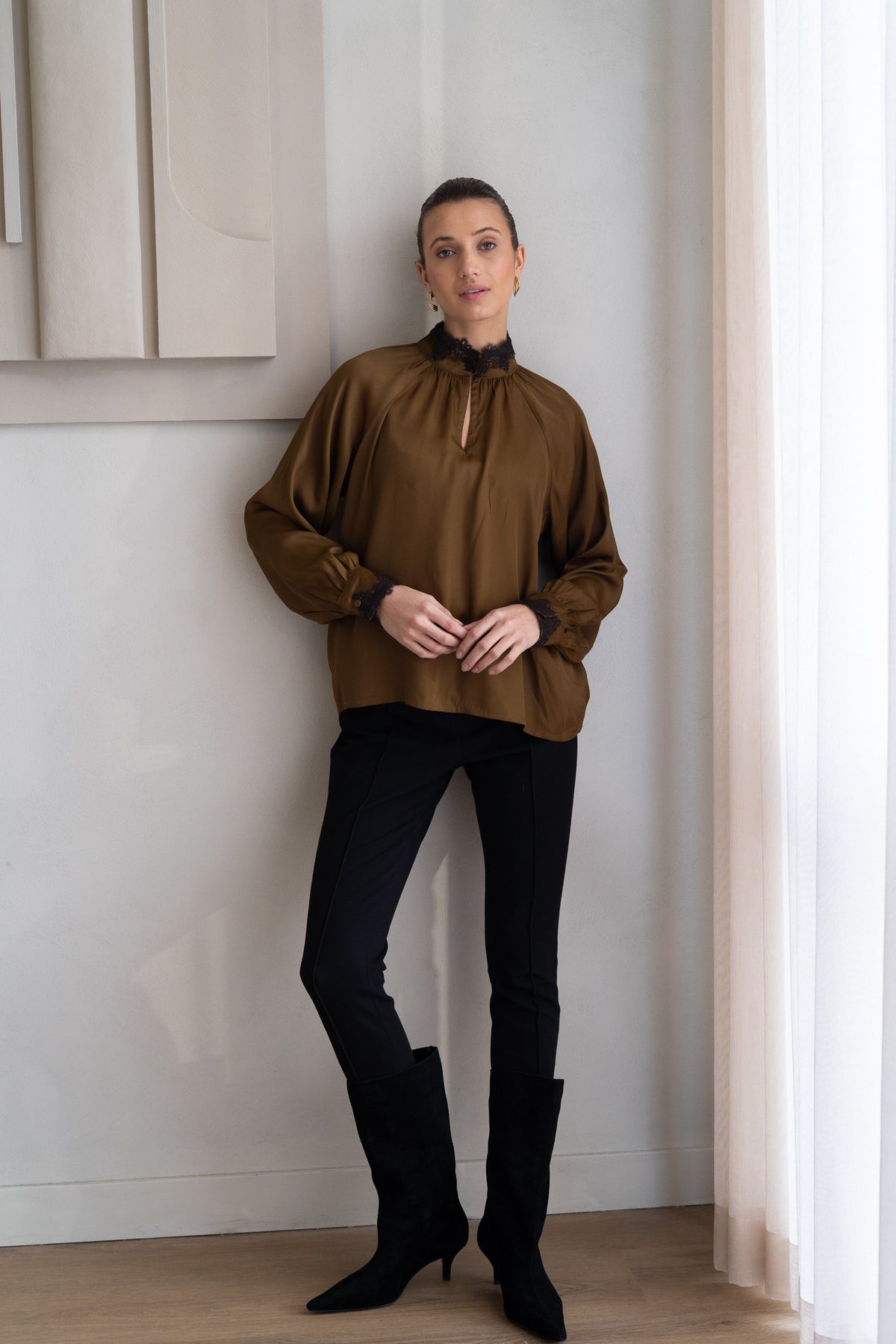 BRDR Moss Lace Blouse Blouse