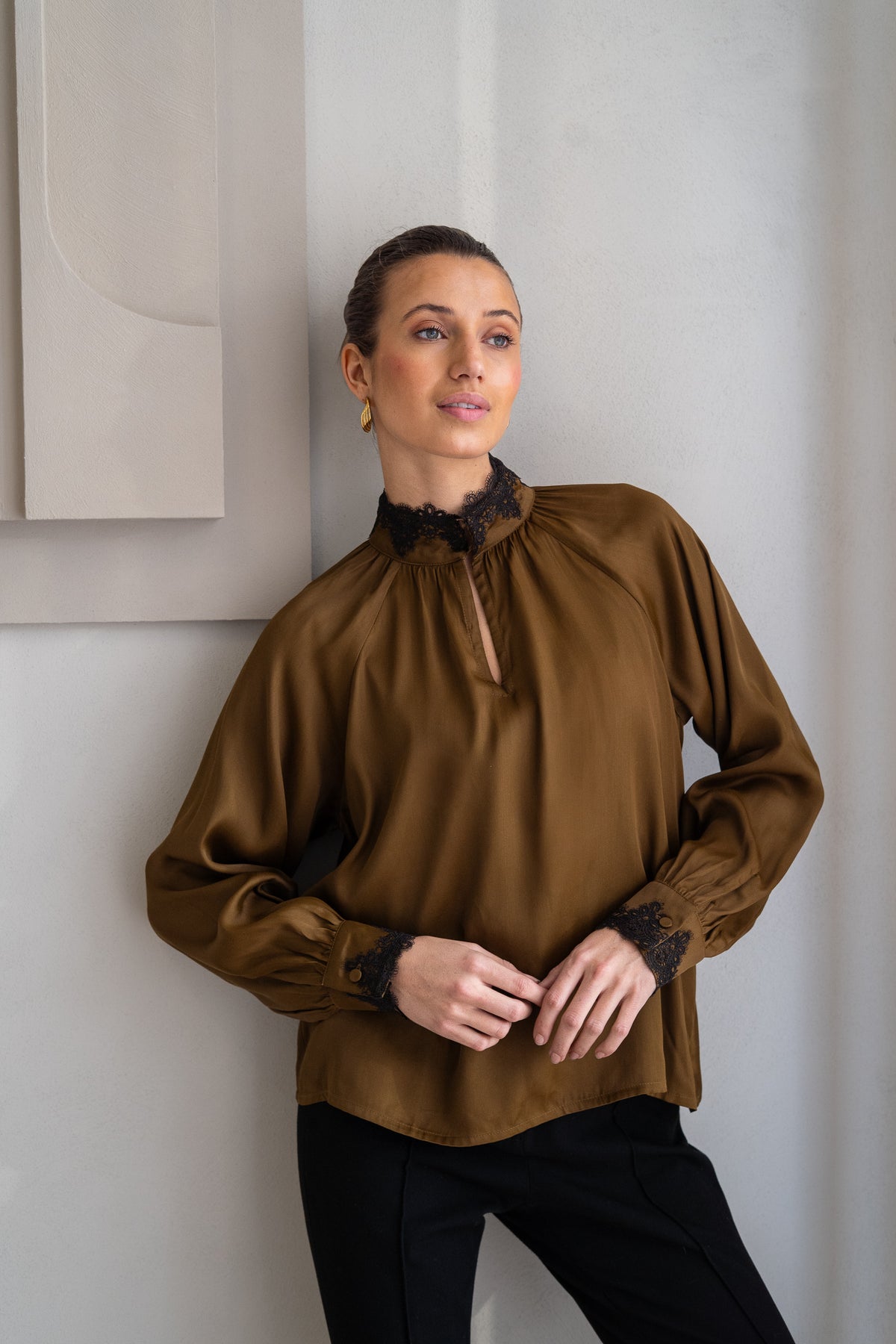 BRDR Moss Lace Blouse Blouse