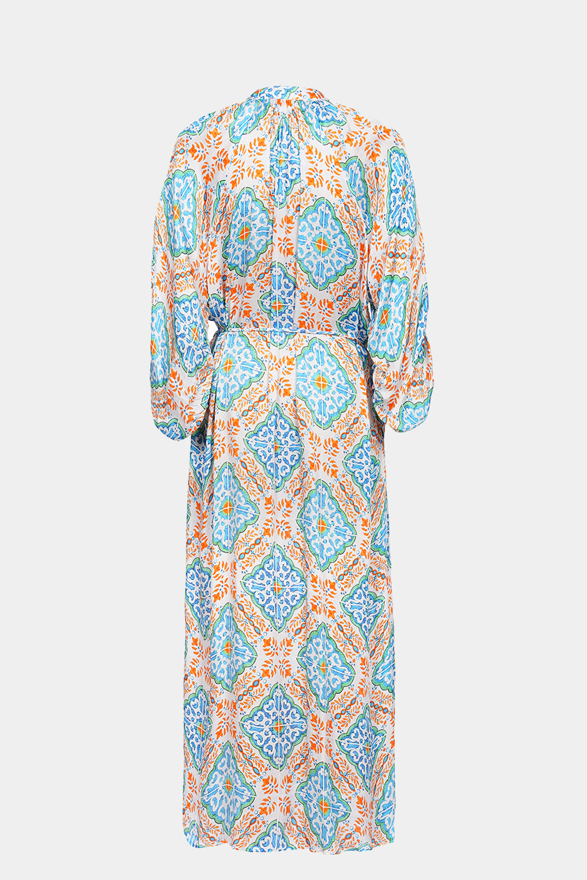 Tamara Orange Tile Dress