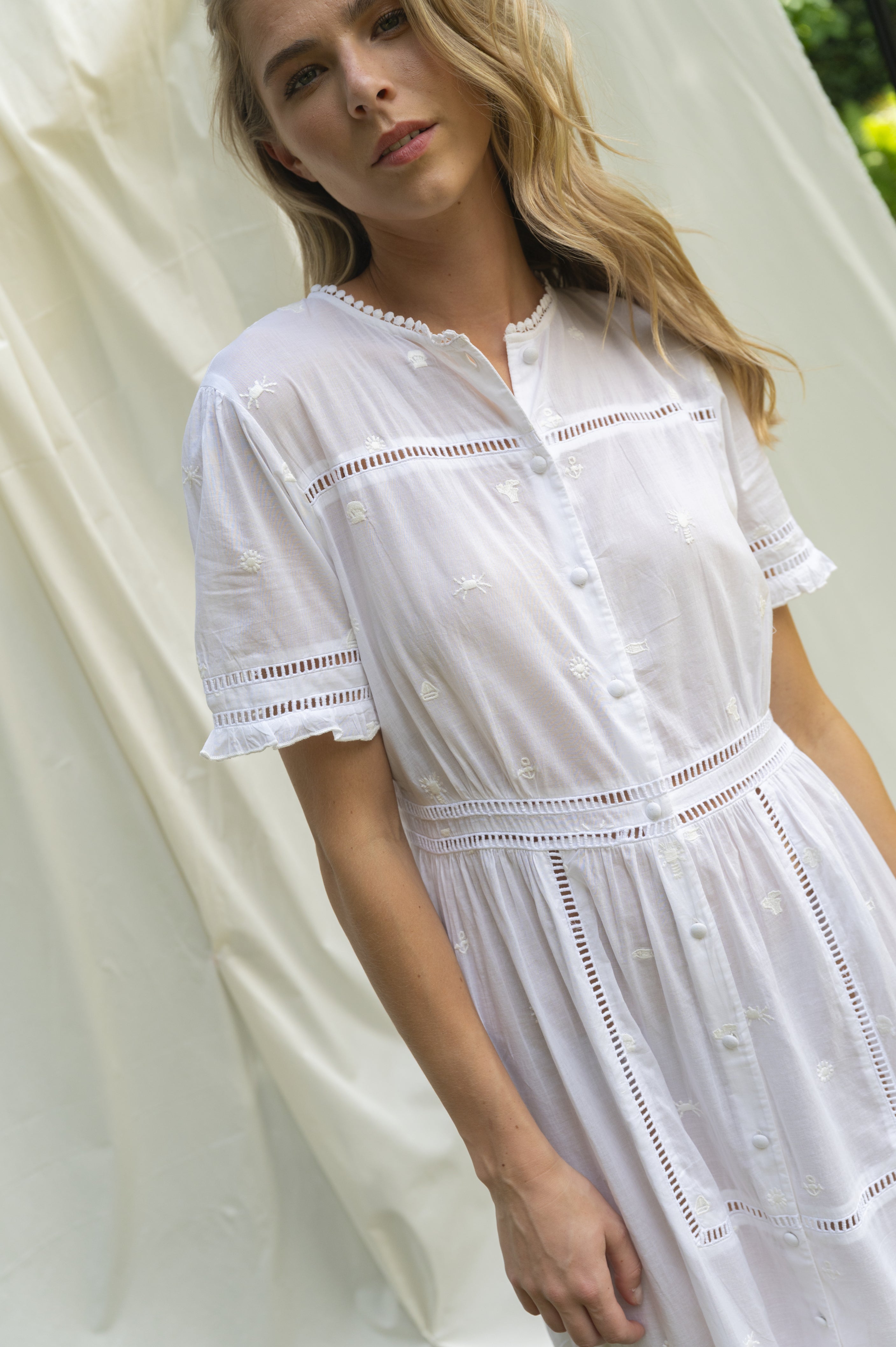 BRDR Day Ditsy Embroidery Dress Dress