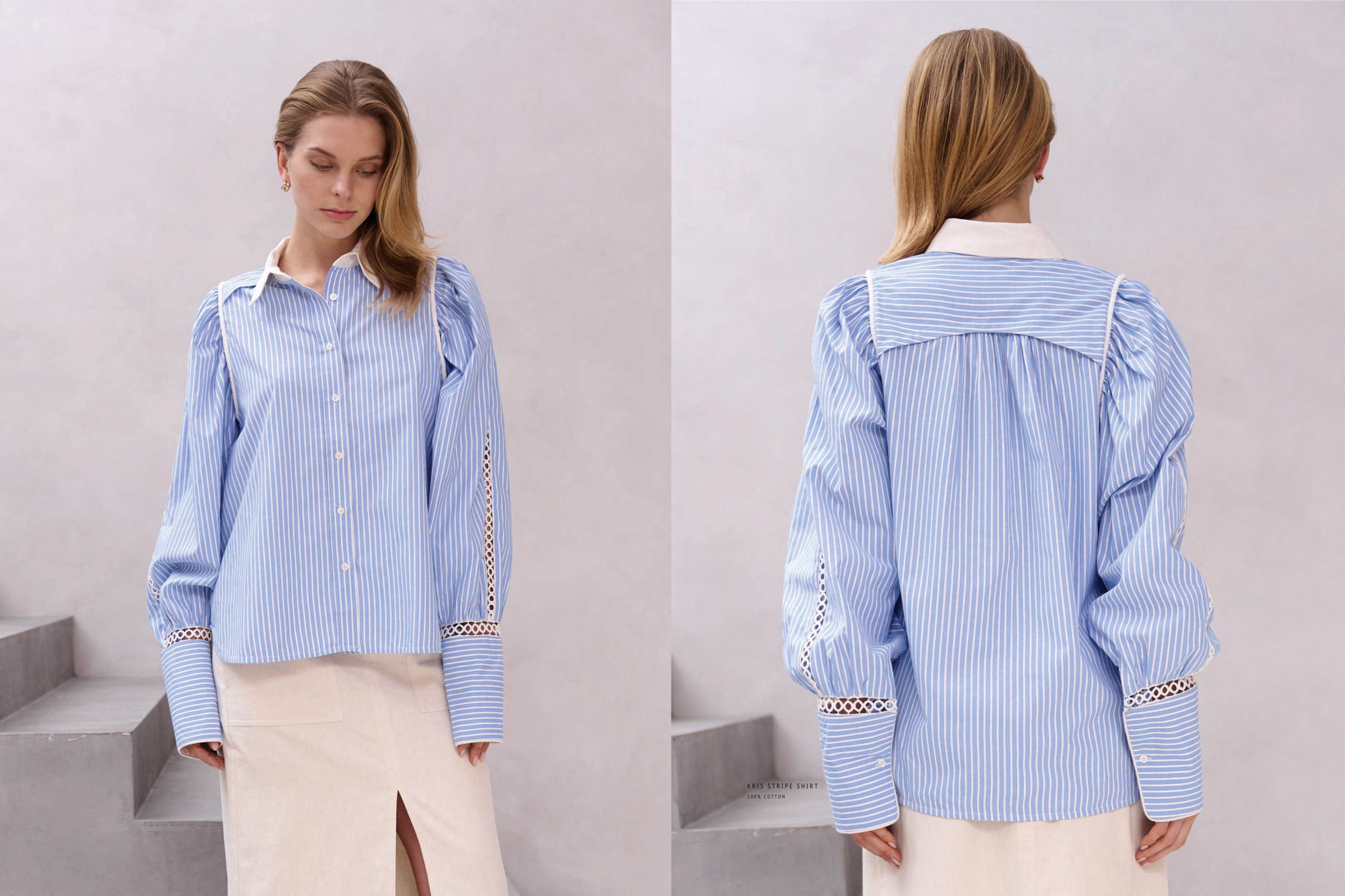 BRDR Kris Stripe Shirt Blouse