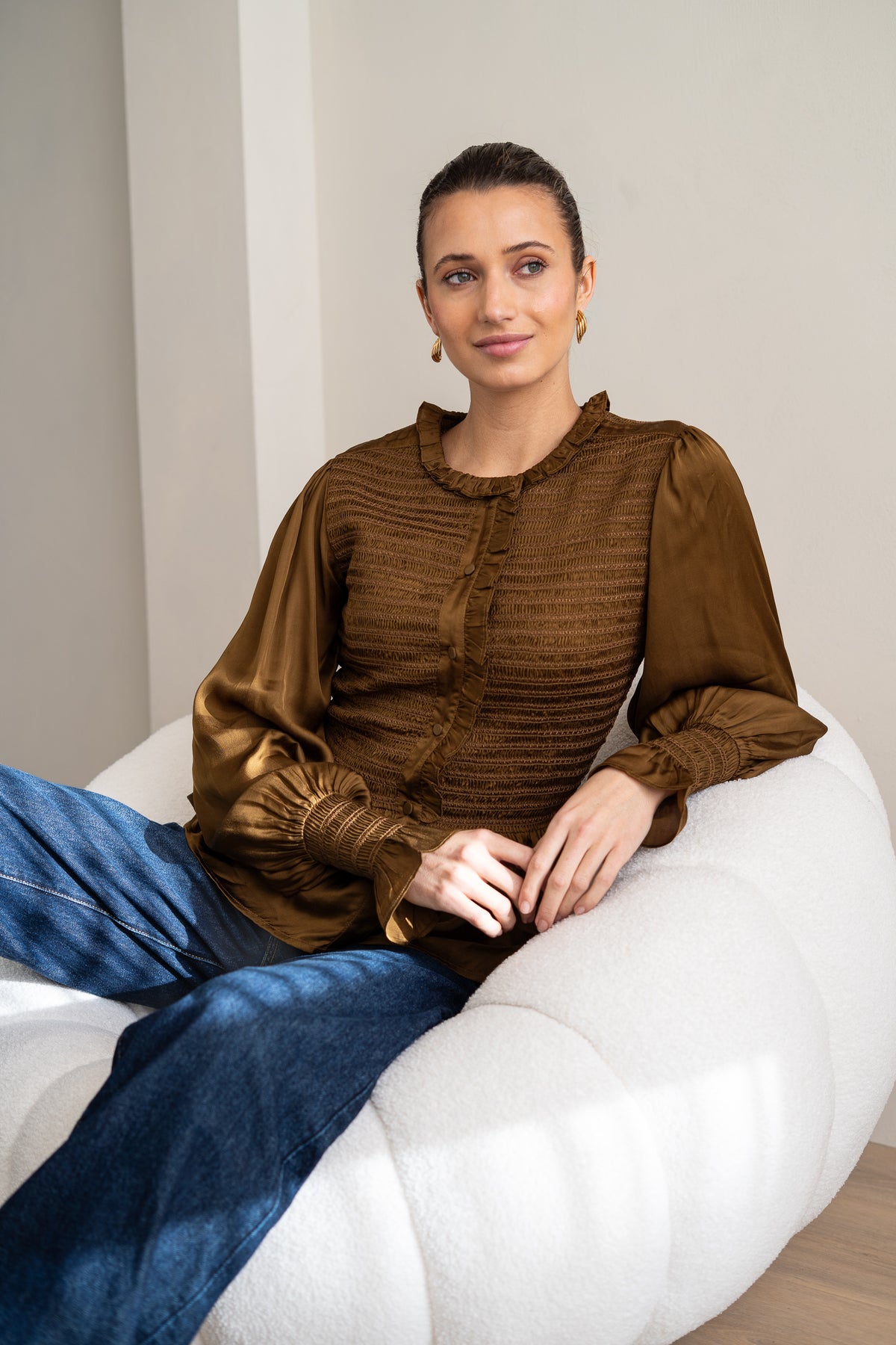 BRDR Linea Smocked Blouse Blouse