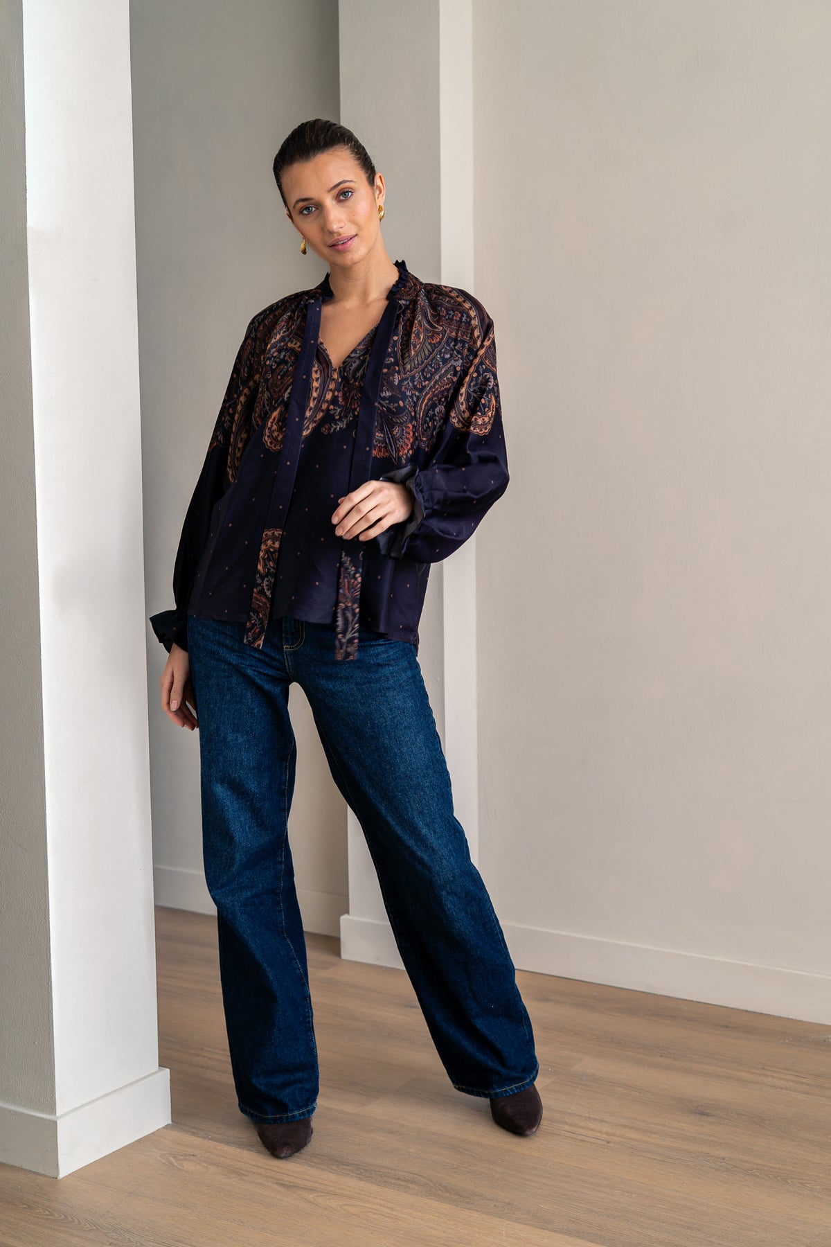 BRDR Lorella Midnight Blouse Blouse