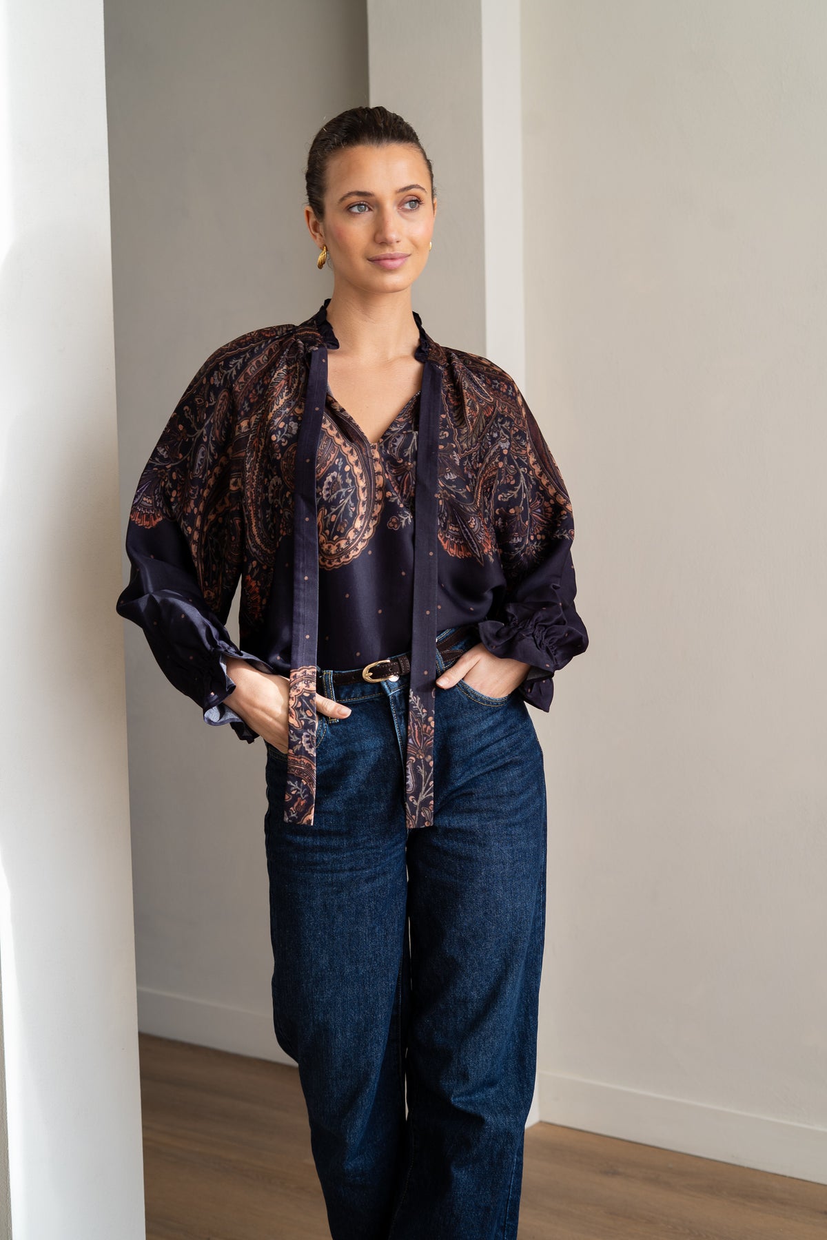 BRDR Lorella Midnight Blouse Blouse