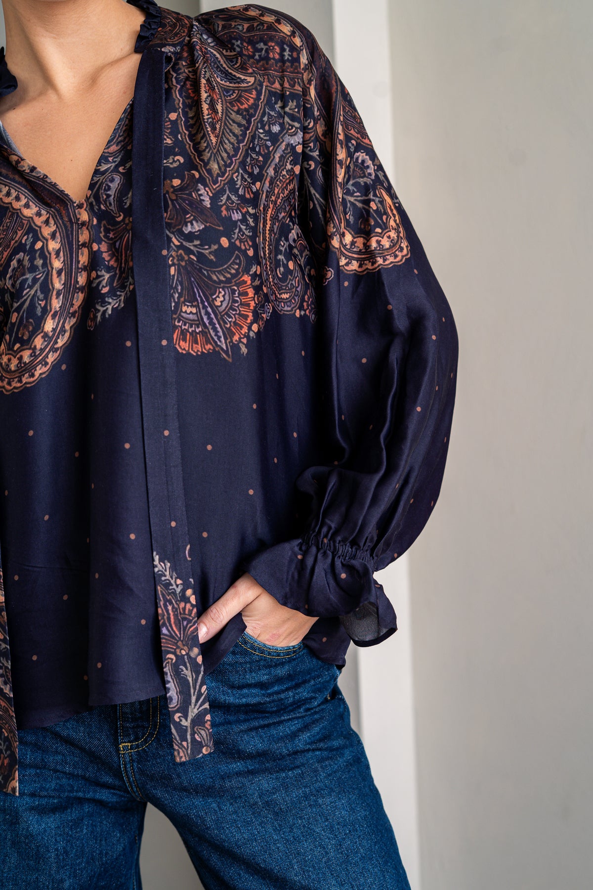 BRDR Lorella Midnight Blouse Blouse