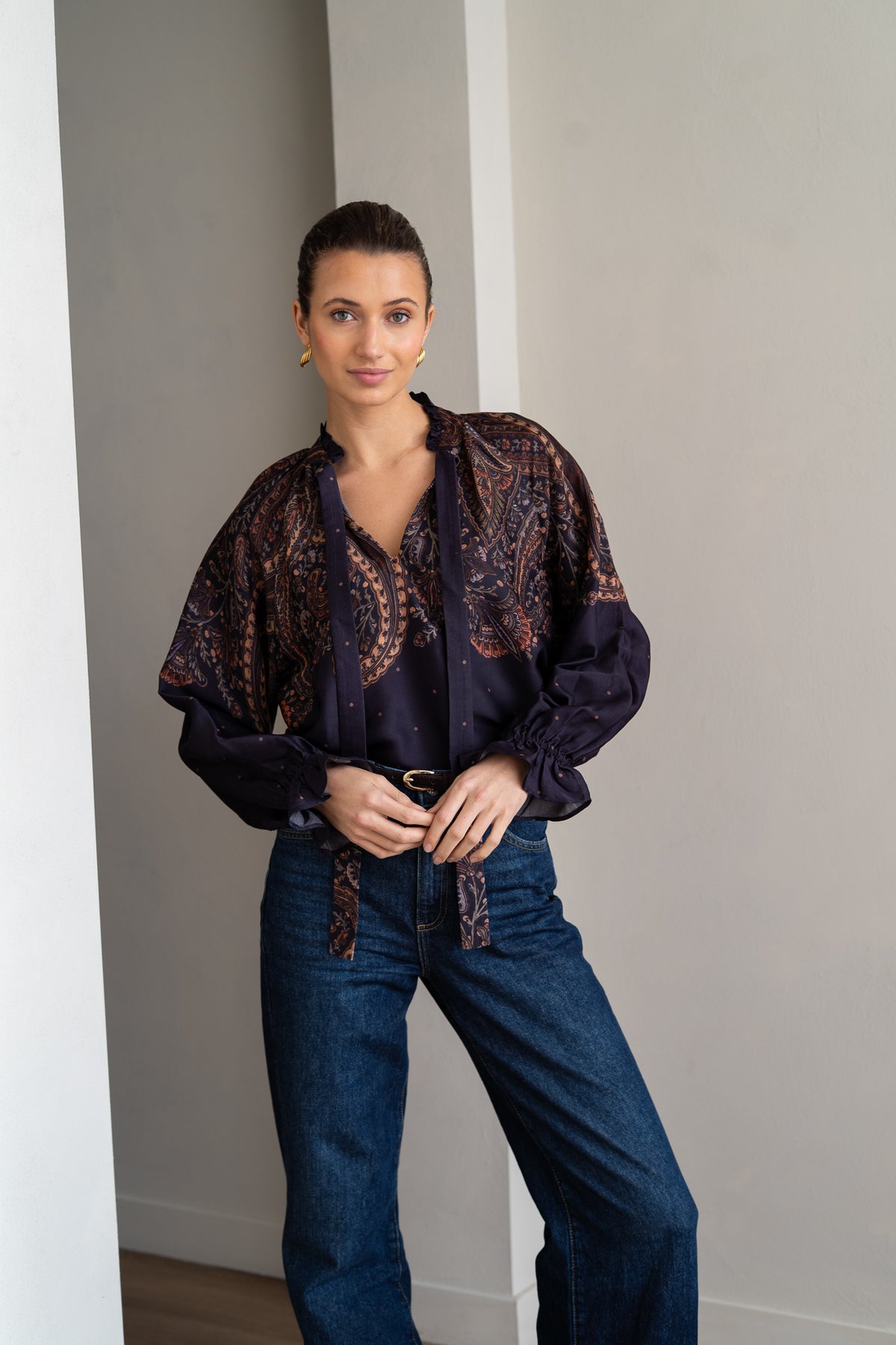 BRDR Lorella Midnight Blouse Blouse