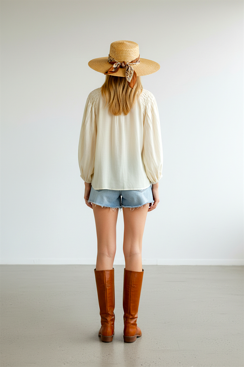 BRDR Mira Hand Textured Blouse Blouse