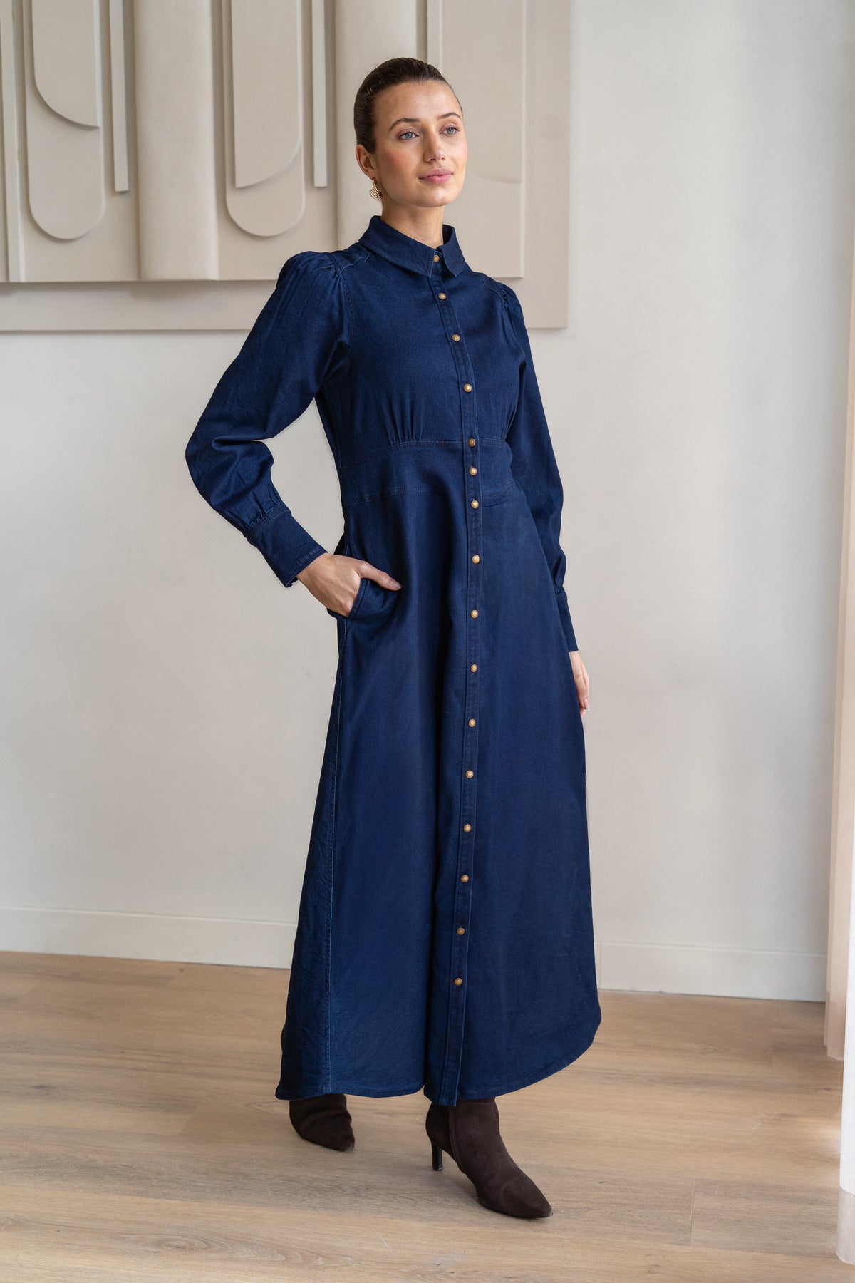 BRDR Row Denim Dress Dress