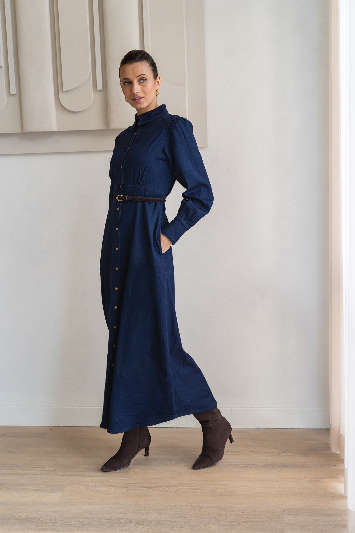 BRDR Row Denim Dress Dress